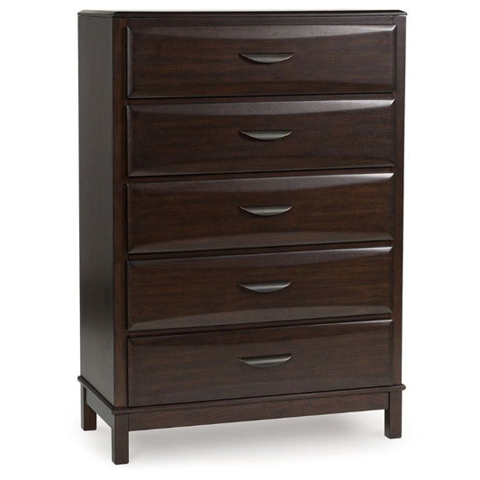 Vanmore - Dark Brown - Five Drawer Chest