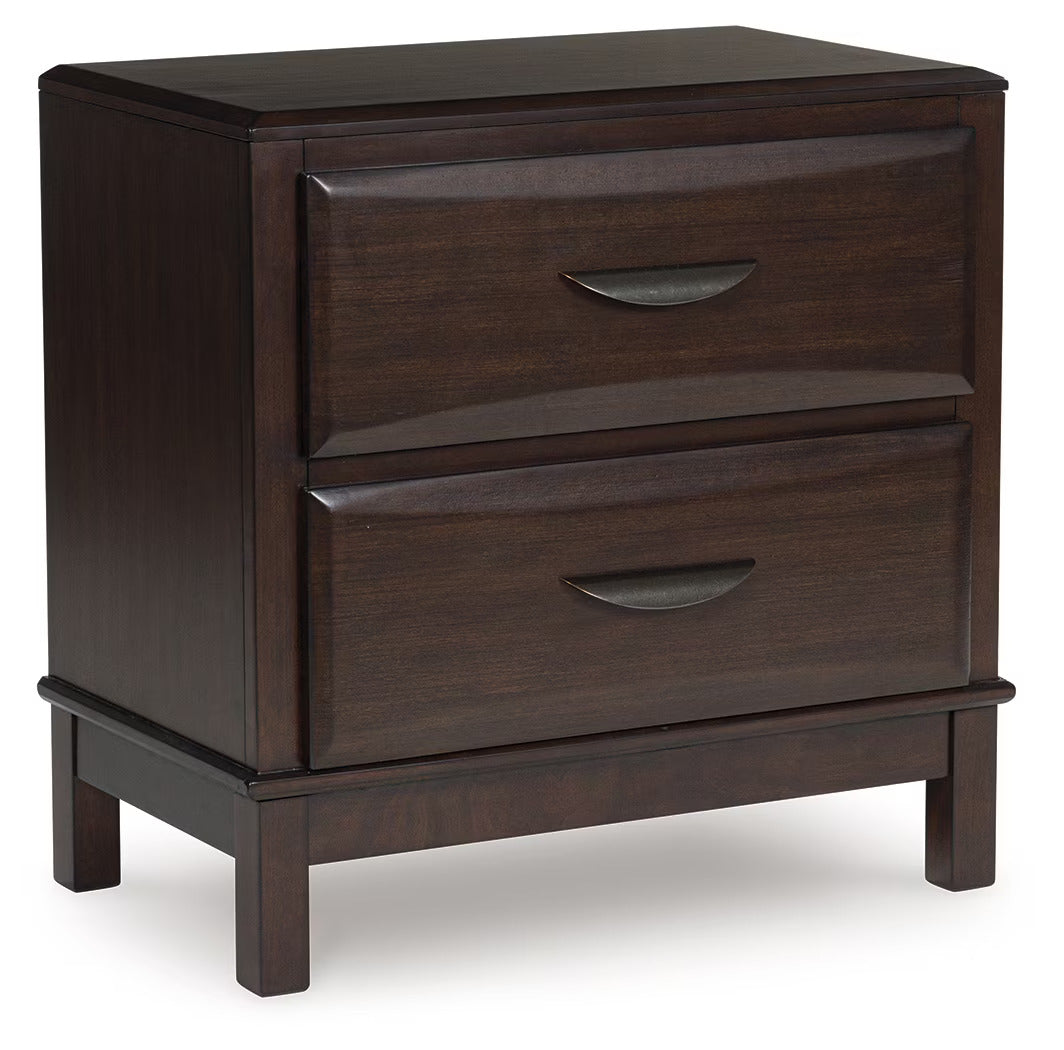 Vanmore - Dark Brown - Two Drawer Night Stand