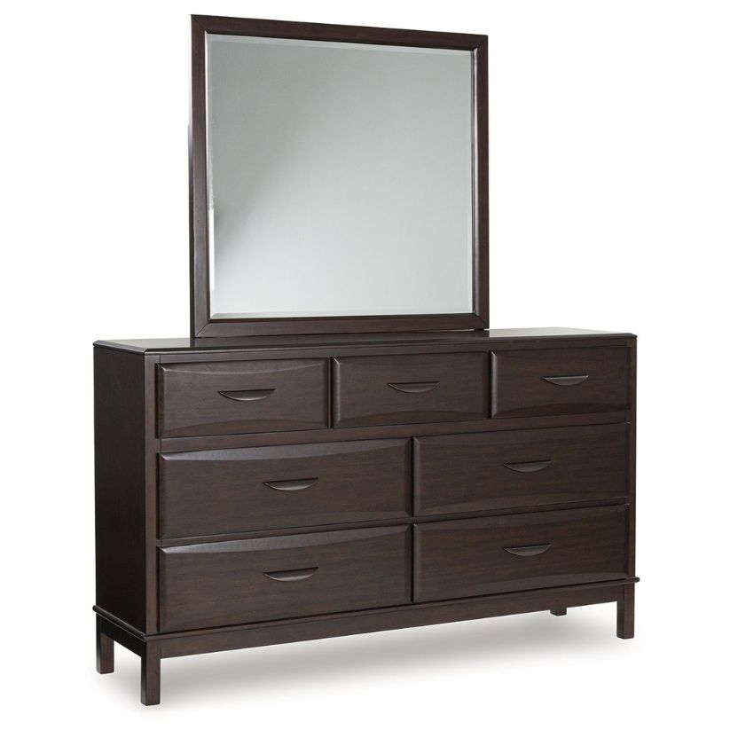 Vanmore - Dark Brown - Dresser And Mirror