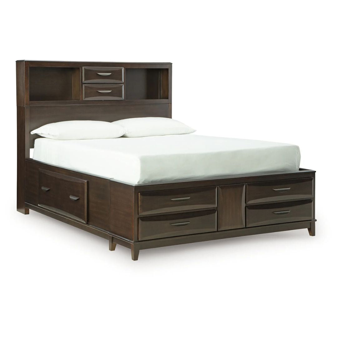 Vanmore - Dark Brown - Full Storage Bed