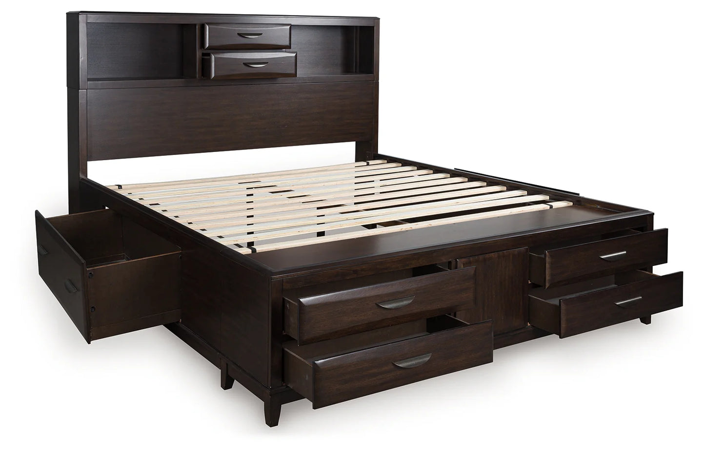 Vanmore - Dark Brown - King Storage Bed