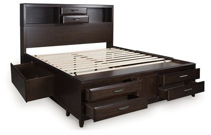 Vanmore - Dark Brown - King Storage Bed