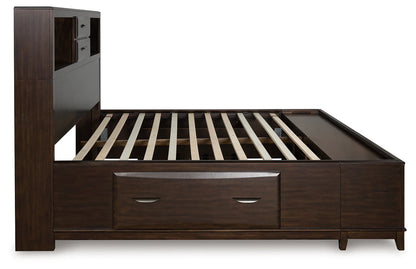 Vanmore - Dark Brown - King Storage Bed