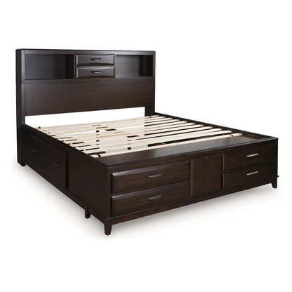Vanmore - Dark Brown - King Storage Bed