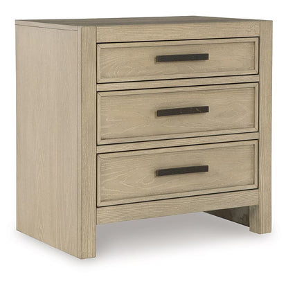 Calmoro - Three Drawer Night Stand - Gray