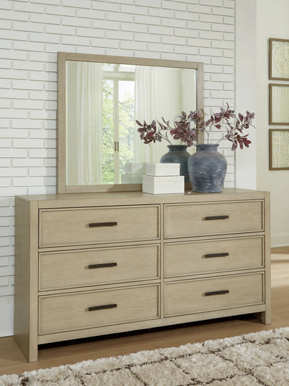 Calmoro - Dresser And Mirror - Gray