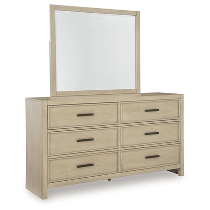 Calmoro - Dresser And Mirror - Gray