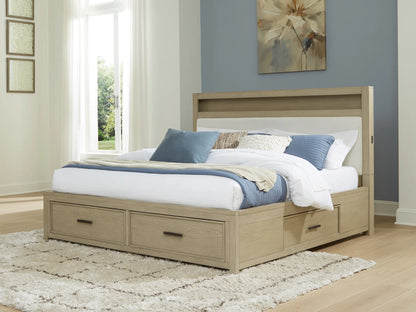Calmoro - King Bookcase Bed - Gray