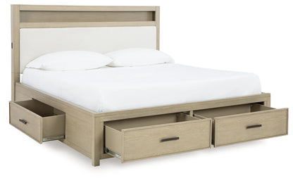 Calmoro - King Bookcase Bed - Gray