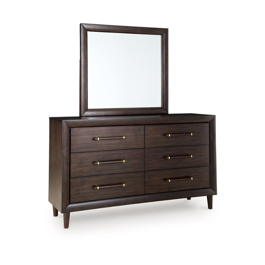 Dantenton - Dresser And Mirror - Merlot