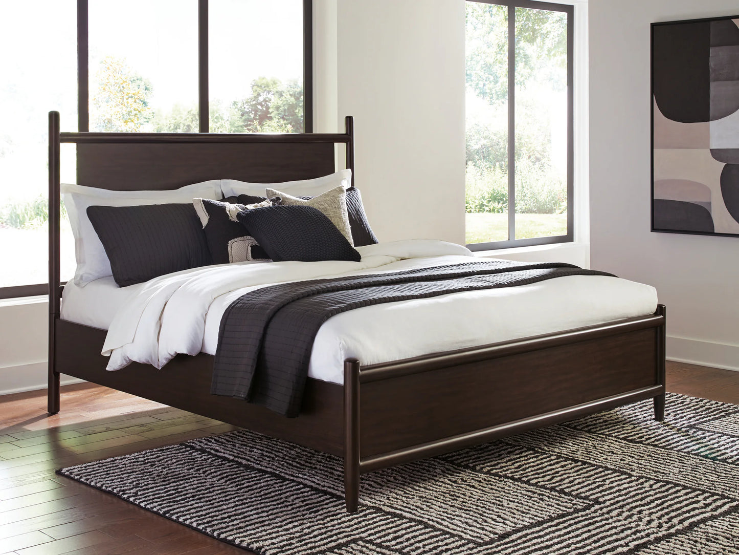 Dantenton - Queen Panel Bed - Merlot