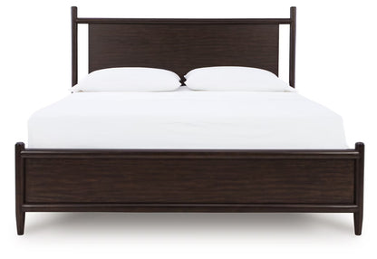 Dantenton - King Panel Bed - Merlot