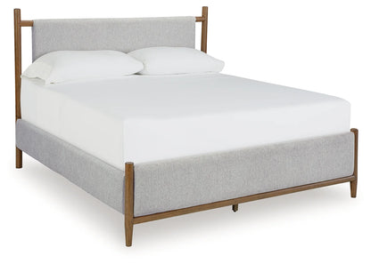 Lyncott - Brown - King Upholstered Bed