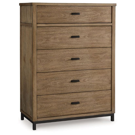 Tomtyn - Light Brown - Five Drawer Chest