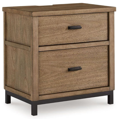 Tomtyn - Light Brown - Two Drawer Night Stand