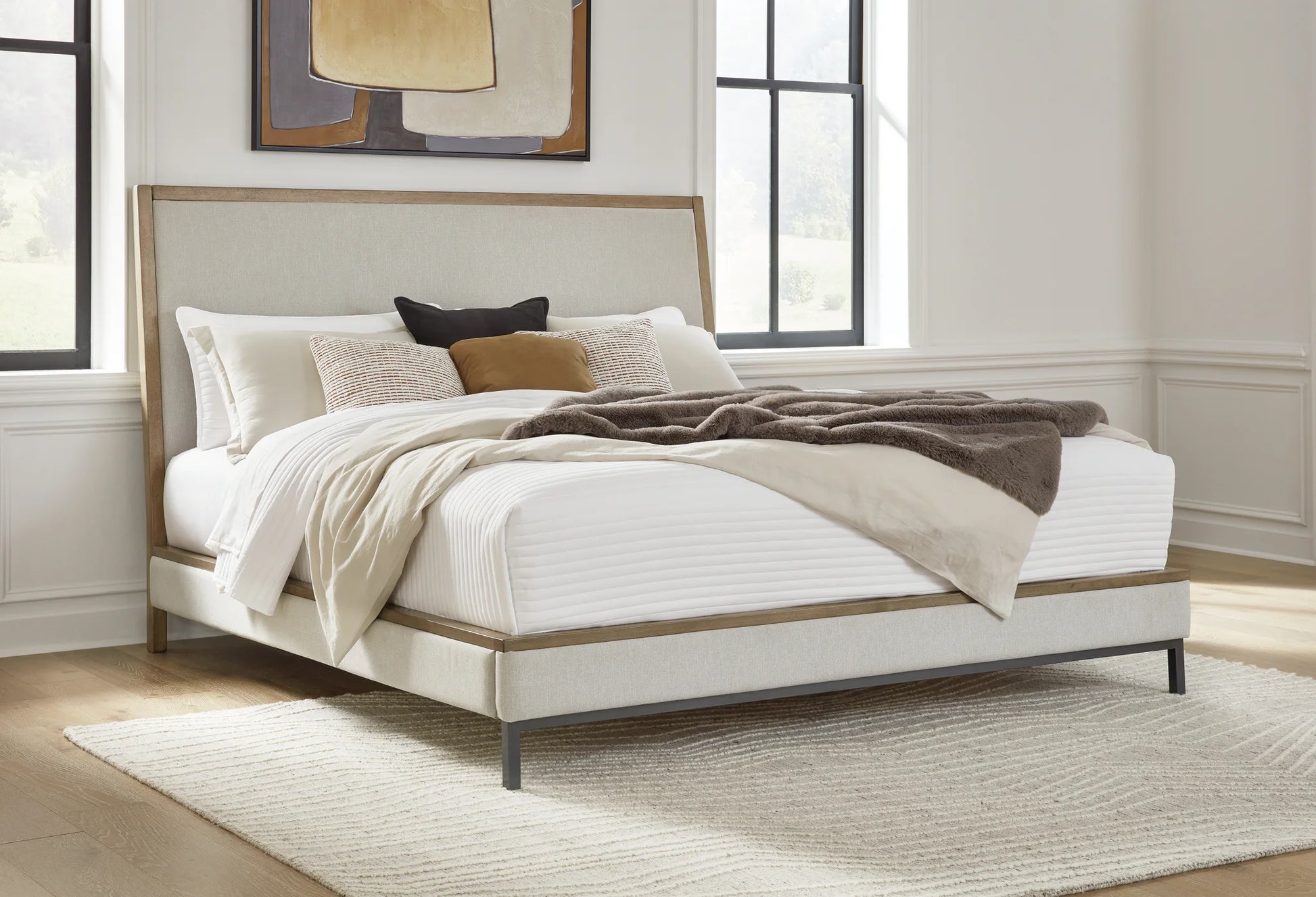 Tomtyn - Light Brown - Queen Upholstered Bed