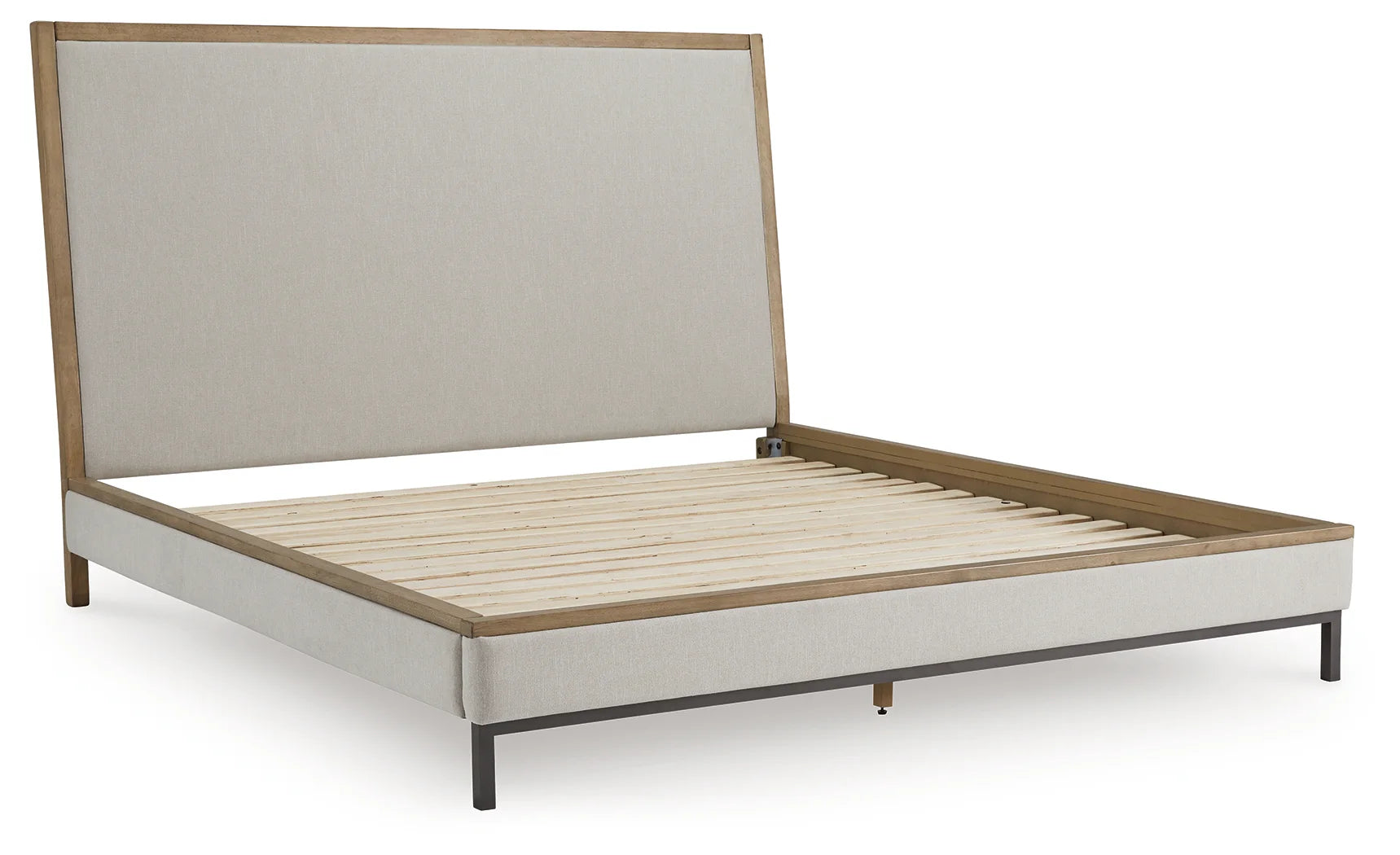 Tomtyn - Light Brown - King Upholstered Bed