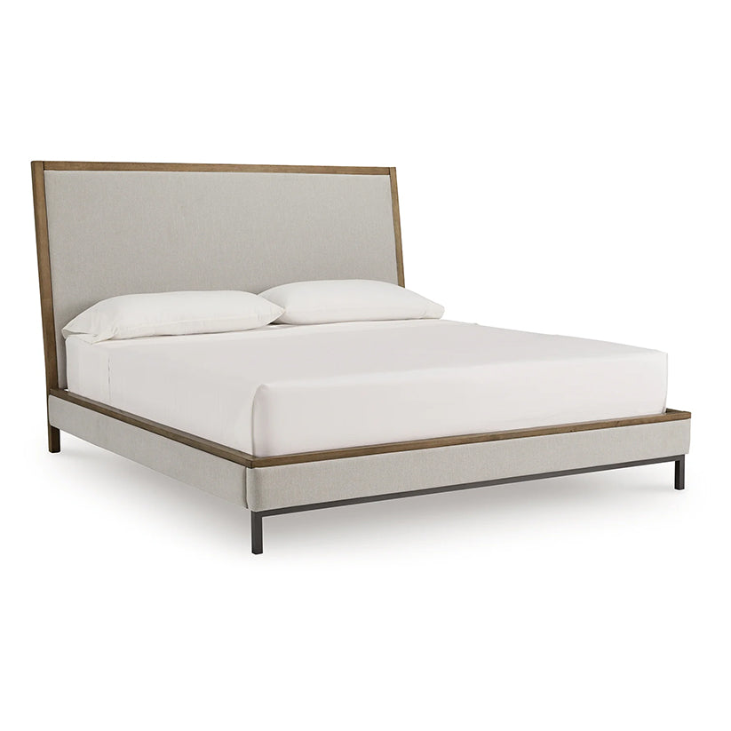 Tomtyn - Light Brown - King Upholstered Bed