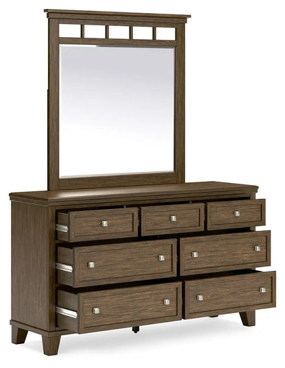 Shawbeck - Medium Brown - Dresser And Mirror 3