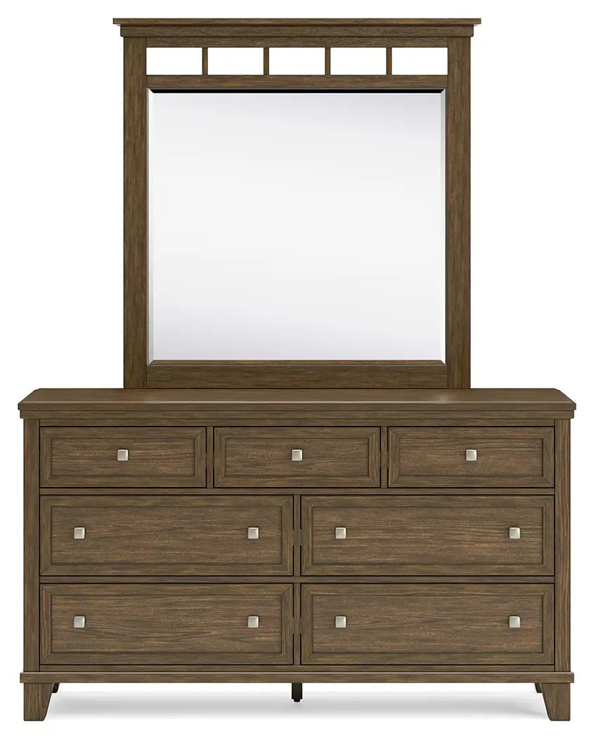 Shawbeck - Medium Brown - Dresser And Mirror 4