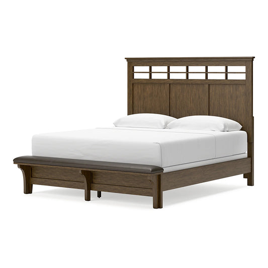 Shawbeck - Medium Brown - King Panel Bed