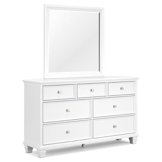 Fortman - White - Dresser And Mirror