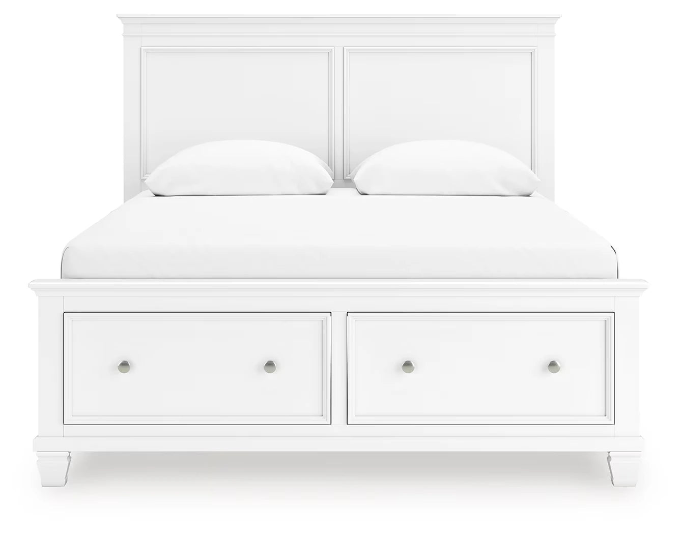 Fortman - White - Queen Panel Storage Bed