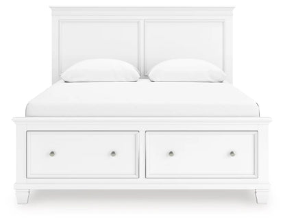 Fortman - White - Queen Panel Storage Bed