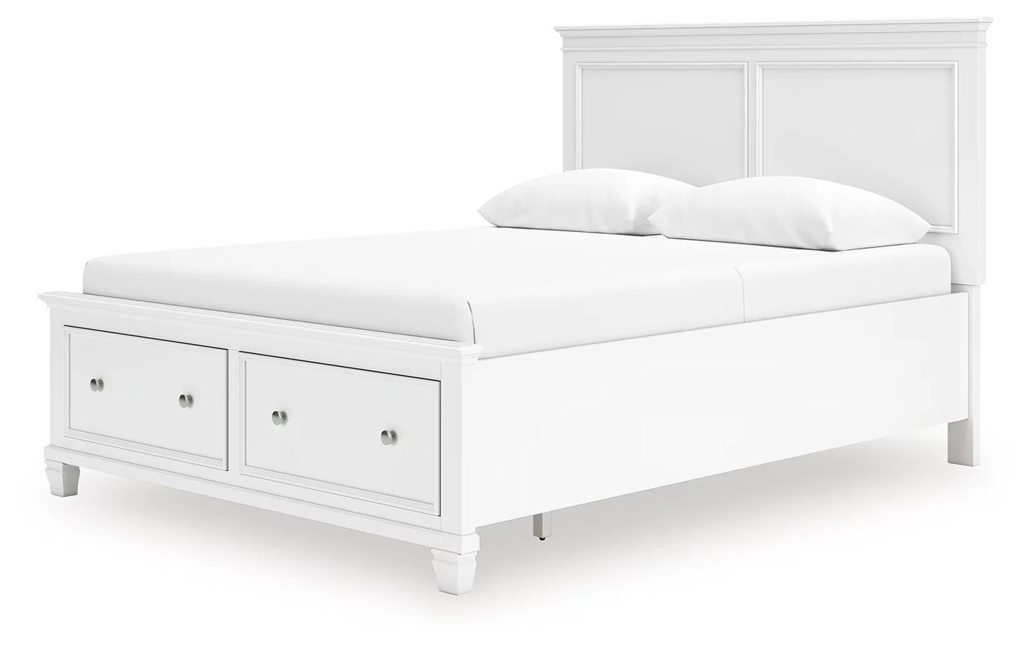 Fortman - White - Queen Panel Storage Bed