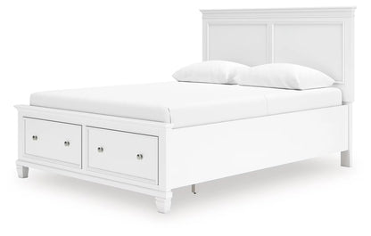 Fortman - White - Queen Panel Storage Bed