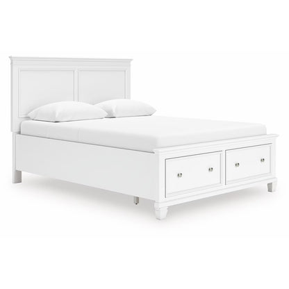 Fortman - White - Queen Panel Storage Bed