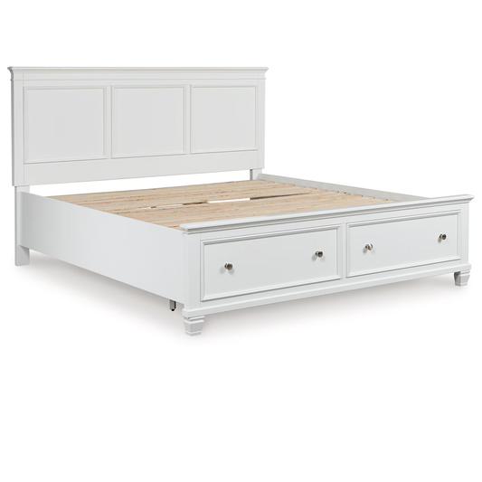 Fortman - White - King Panel Storage Bed
