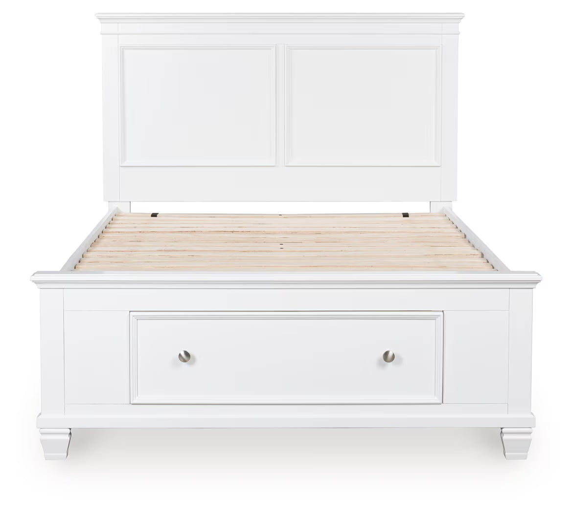 Fortman - White - Full Panel Storage Bed