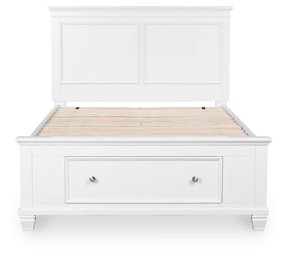 Fortman - White - Full Panel Storage Bed
