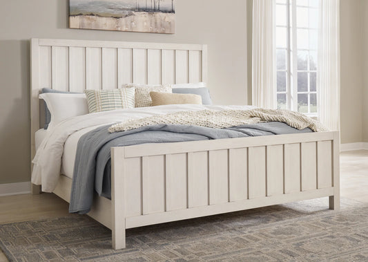 Shaybrock - Antique White - Queen Panel Bed