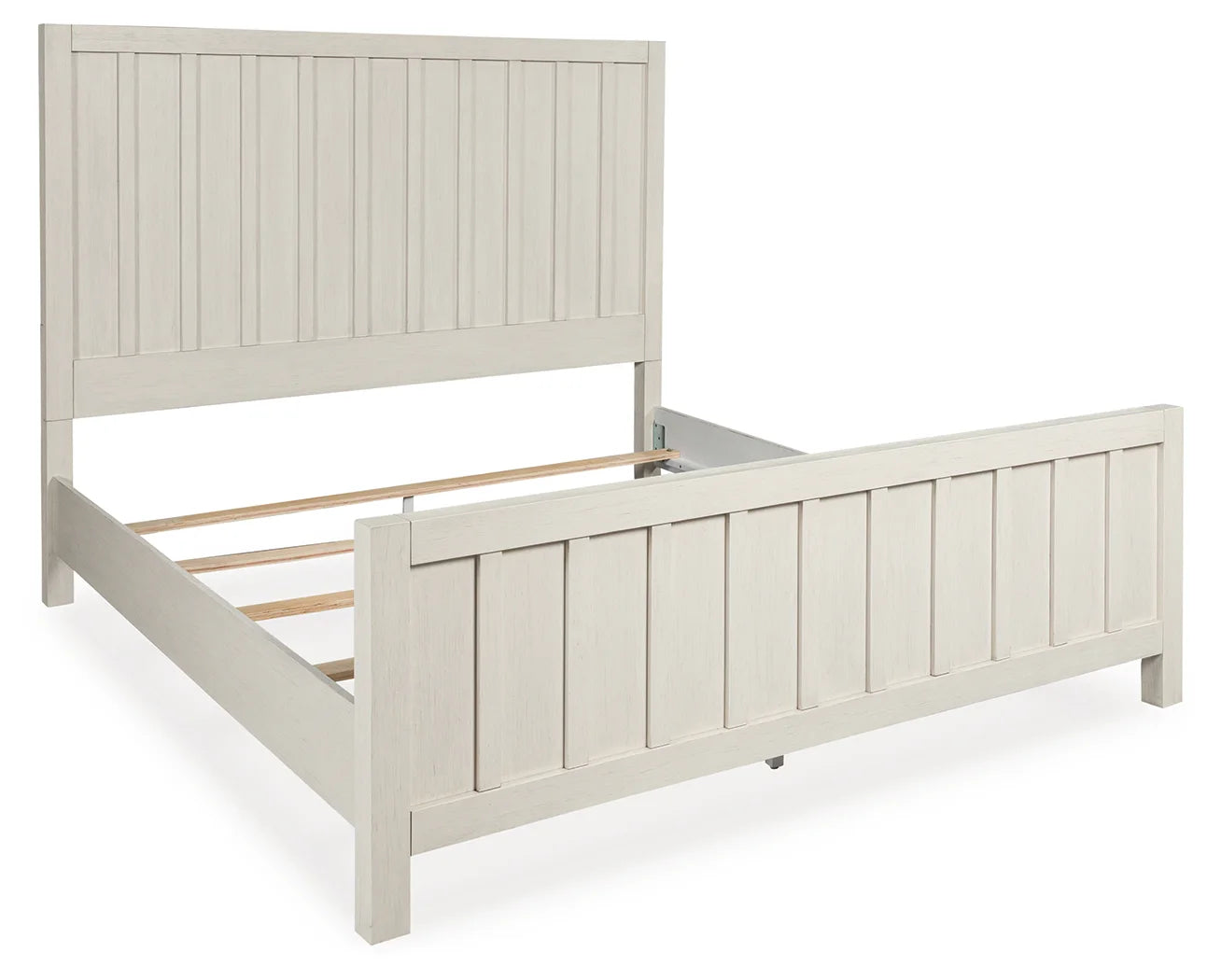 Shaybrock - Antique White - California King Panel Bed