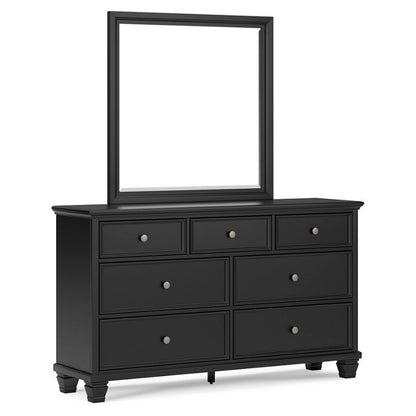 Lanolee - Black - Dresser And Mirror