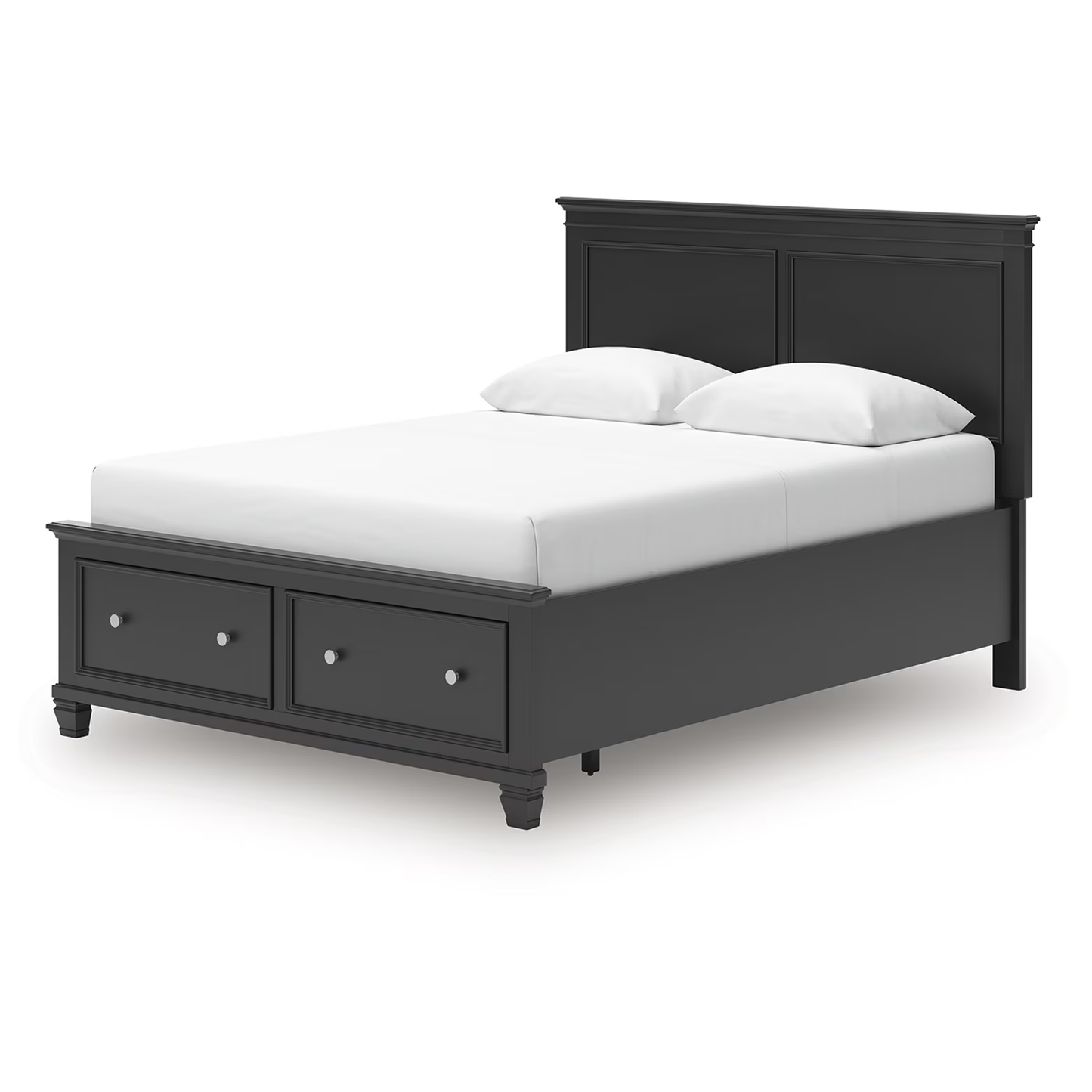 Lanolee - Black - Queen Panel Storage Bed