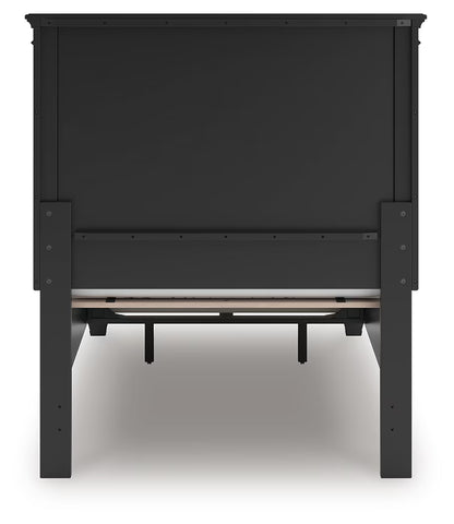 Lanolee - Black - Twin Panel Storage Bed