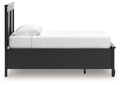 Lanolee - Black - Twin Panel Storage Bed