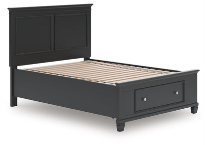 Lanolee - Black - Full Panel Storage Bed