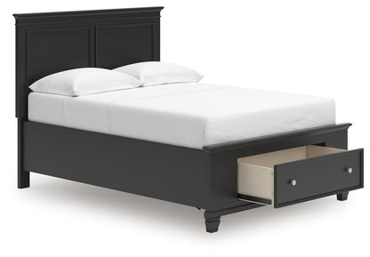 Lanolee - Black - Full Panel Storage Bed
