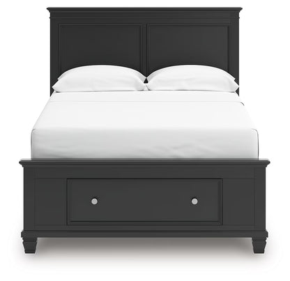 Lanolee - Black - Full Panel Storage Bed