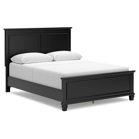 Lanolee - Black - Queen Panel Bed