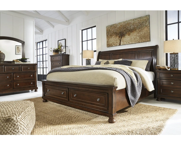 Porter – Rustic Brown – 5pc Bedroom Set – Furniture Warehouse Ohio