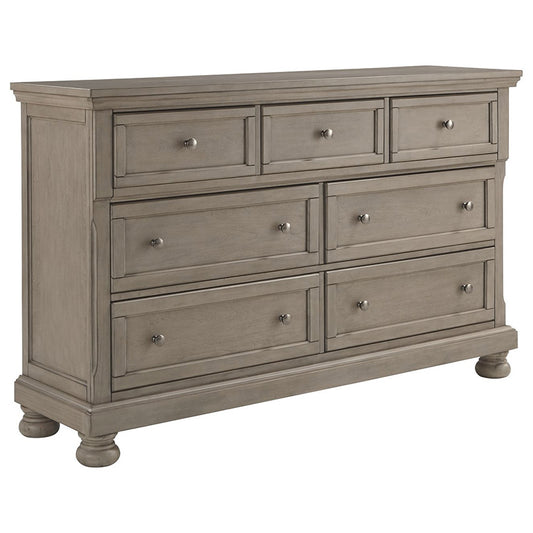 Lettner - Light Gray - Dresser - 7-drawers