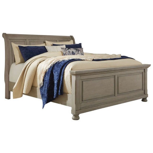 Lettner - Light Gray - Queen Sleigh Bed