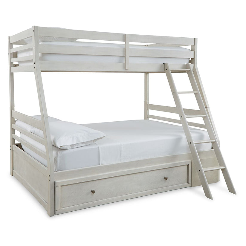 Robbinsdale - Antique White - Twin Over Full Bunk Bed With Storage