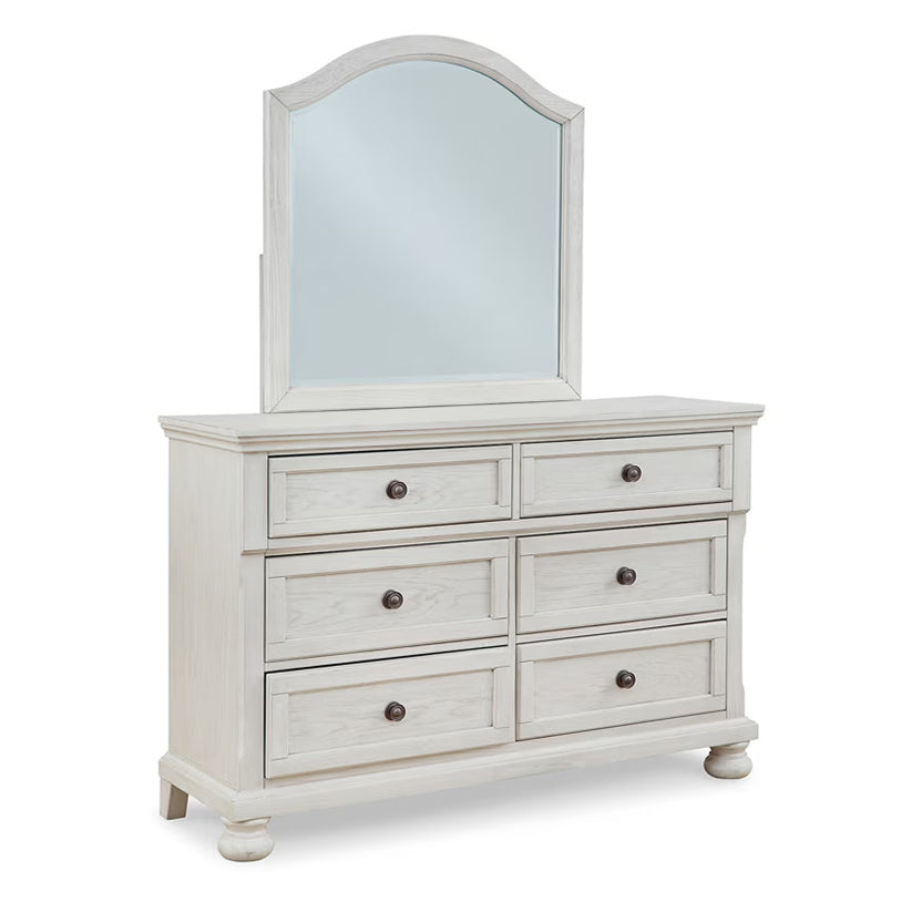 Robbinsdale - Antique White - Dresser, Mirror - Youth