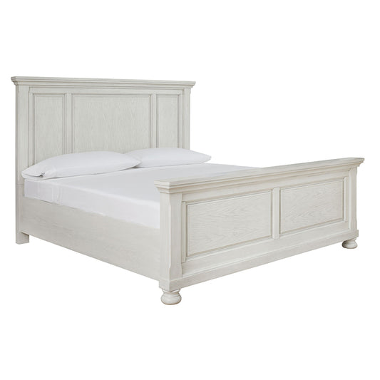 Robbinsdale - Antique White - King Panel Bed